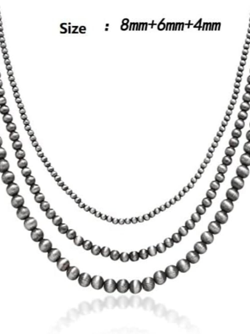 Western Jewelry Navajo Pearl Necklace for Women Men CCB Beaded Necklace Boho Vin - Picture 4 of 4